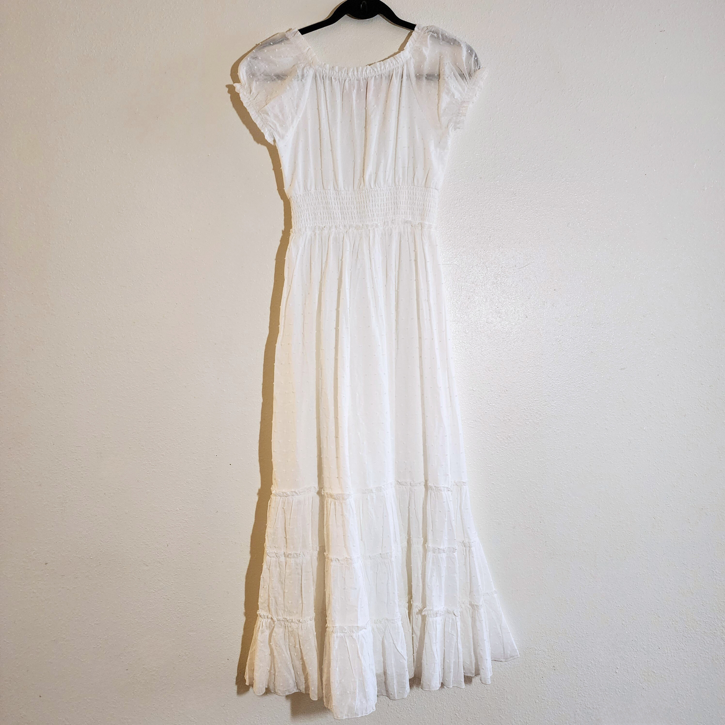 Betsey Johnson White Cotton Confetti Midi Dress XS