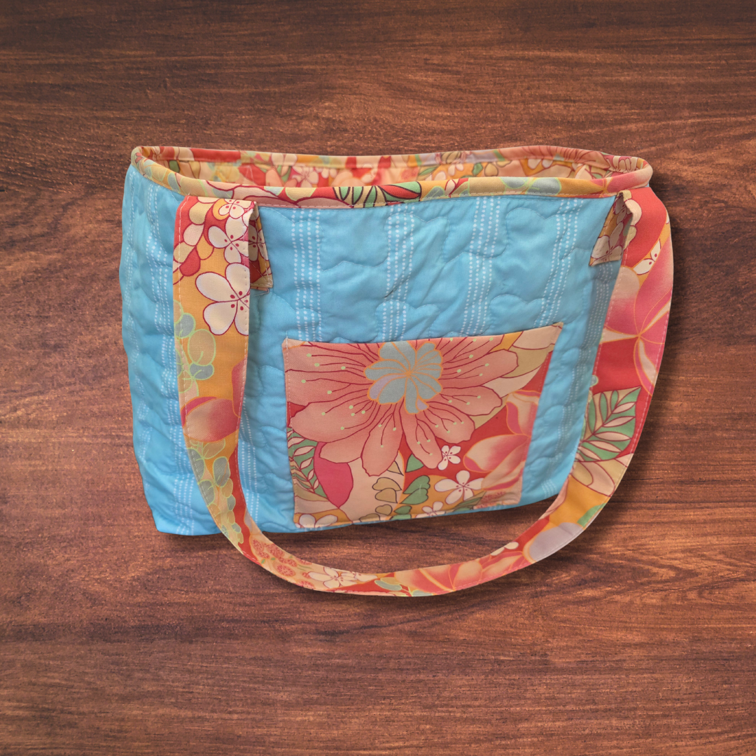 Quilted Tote Bag 15" x 12" x 6"