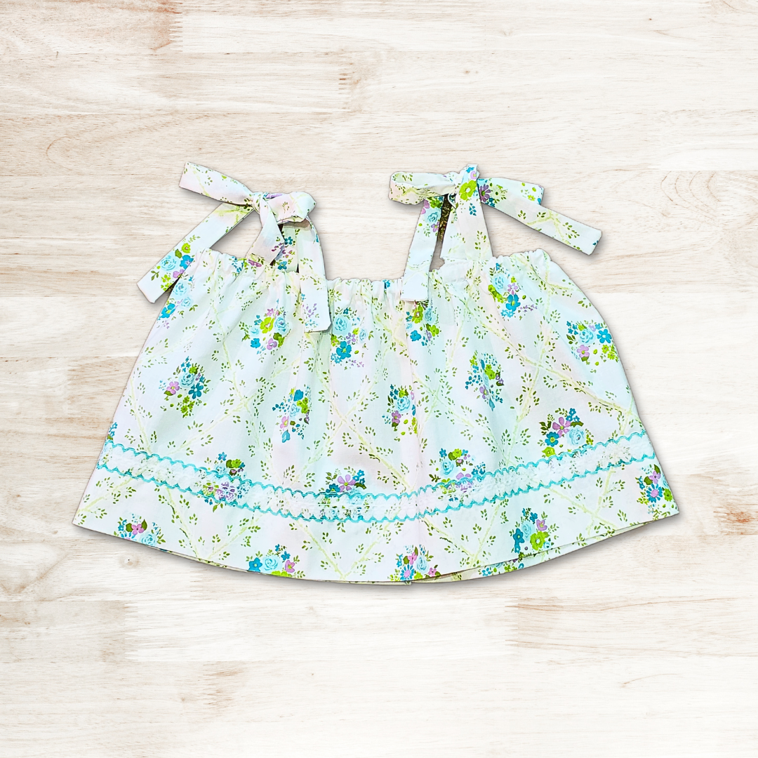 Tied Shoulder Vintage Pillowcase Top - M/L