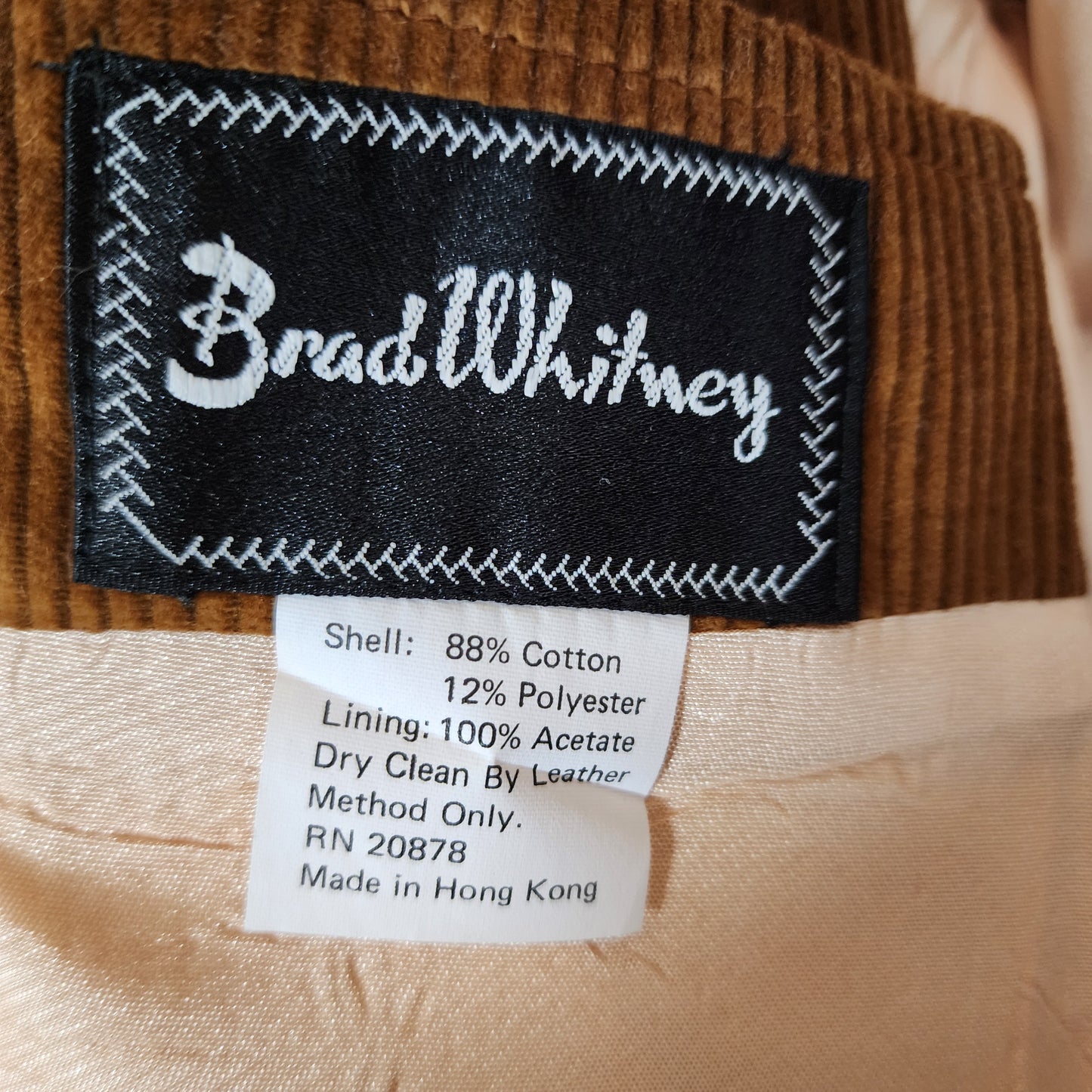 Vintage 70's Brad Whitney Corduroy and Suede Western Sport Jacket/Blazer
