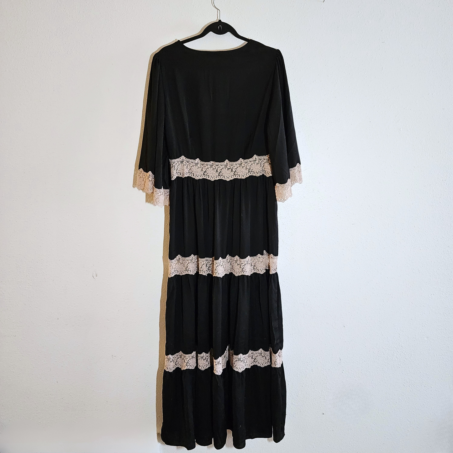VENUS Maxi Dress with Antique Lace Details