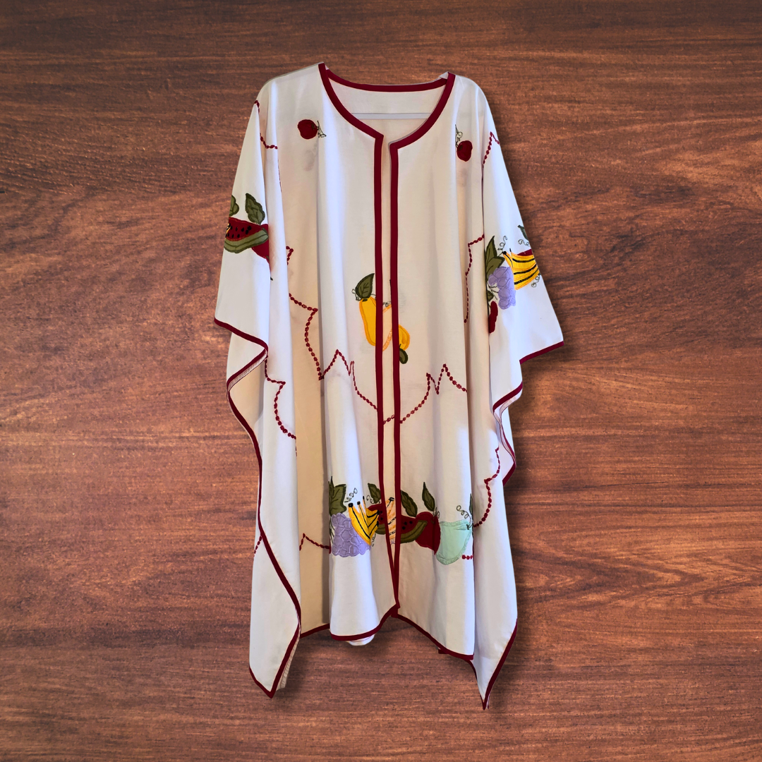 Embroidered Fruit Duster OS