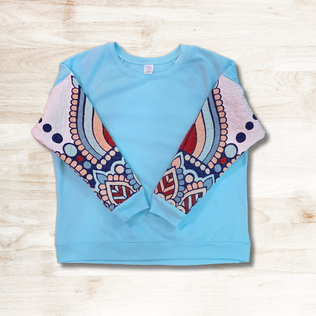 Quilt Sleeve Crewneck XXL