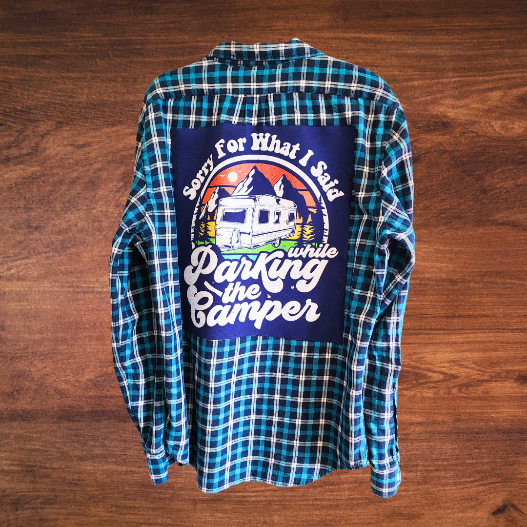 Sorry Camper Patch Flannel