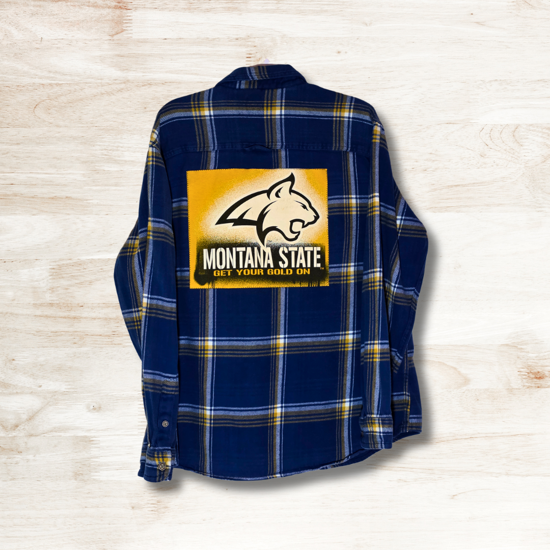 Gold On Patch Flannel XL