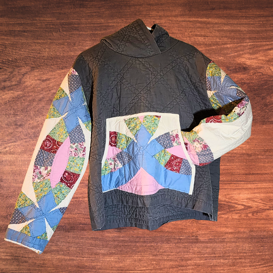 Grey Quilt Hoodie XL
