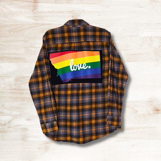 Montana Love Patch Flannel Large