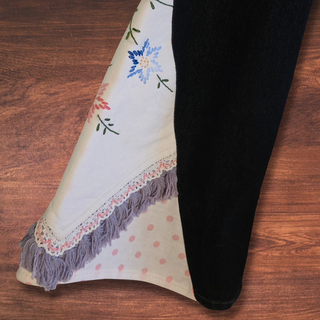 Embroidered Flares with Tassels - Size 12