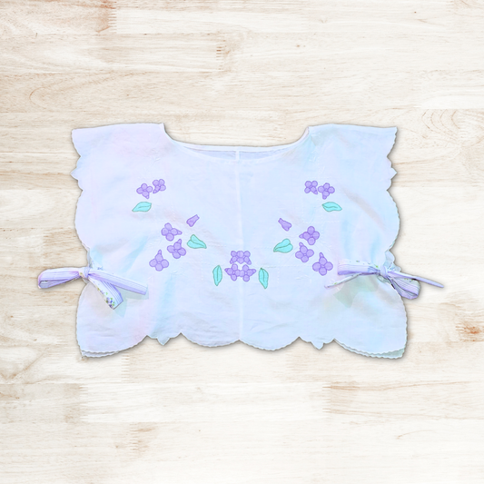 Embroidered Side Tie Top - One Size