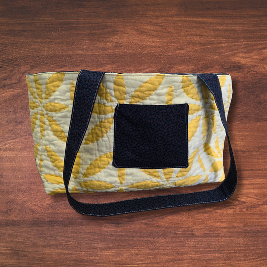 Quilted Tote Bag 15" x 10" x 8"