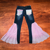 Girls' Pink Bubble Flares