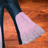 Girls' Pink Bubble Flares