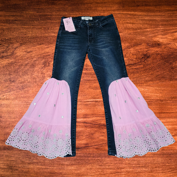 Girls' Pink Bubble Flares