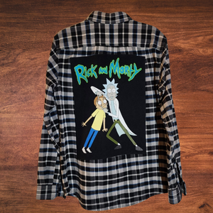 Rick and Morty Patch Flannel