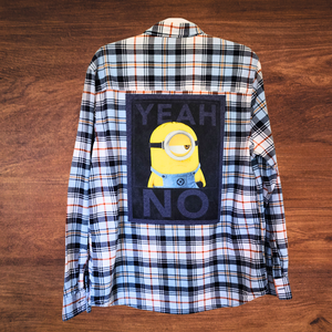 Yeah No Minion Patch Flannel