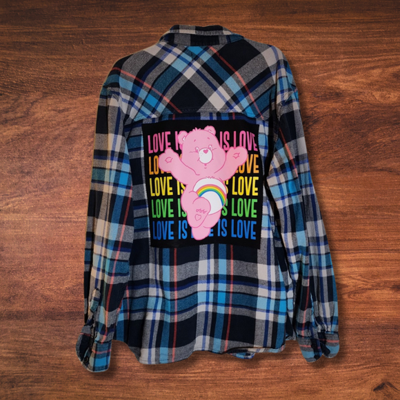 Care Bear Love is Love Patch Flannel