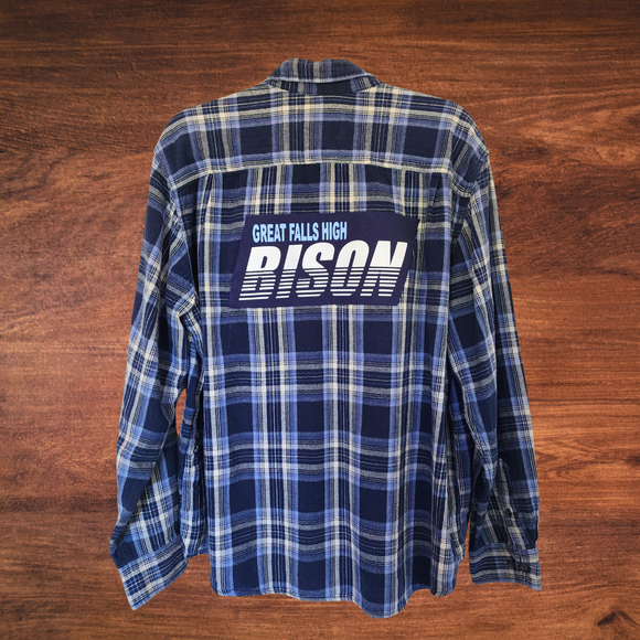 Great Falls High School Bison Patch Flannel