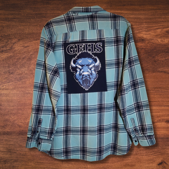 Great Falls High School Bison Patch Flannel