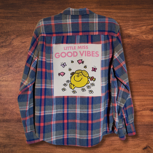 Little Miss Good Vibes Patch Flannel