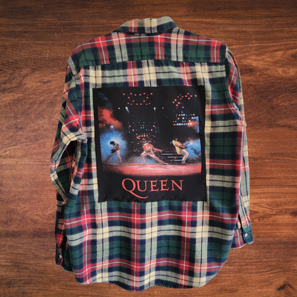 Queen Concert Tee Patch Flannel