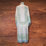 Refashioned Vintage Floral Table Linen Long Kimono