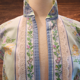 Refashioned Vintage Floral Table Linen Long Kimono