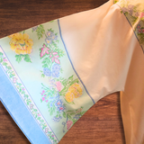 Refashioned Vintage Floral Table Linen Long Kimono