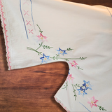 Refashioned Vintage Hand Embroidered Table Linen Cropped Kimono