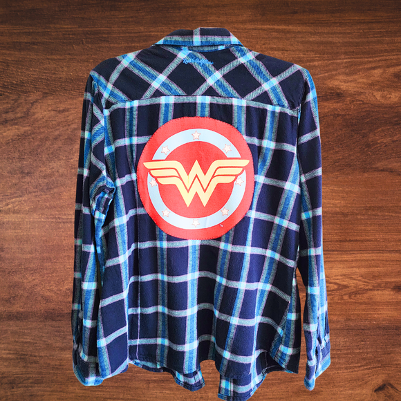 Wonder Woman Patch Flannel