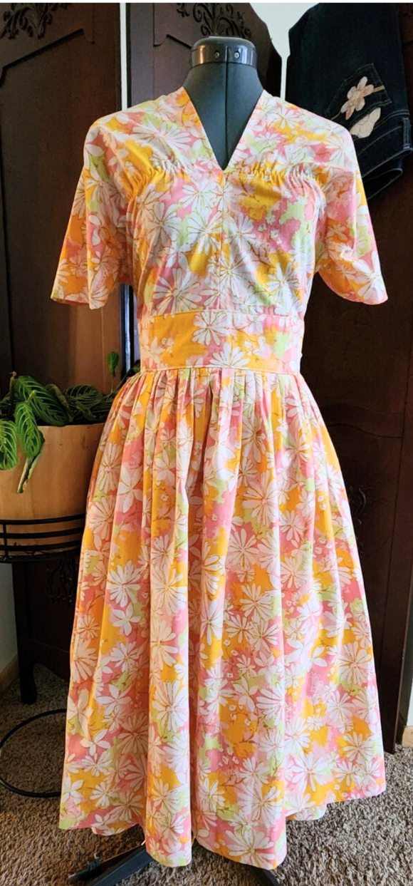 Orange Creamsicle Apron Dress