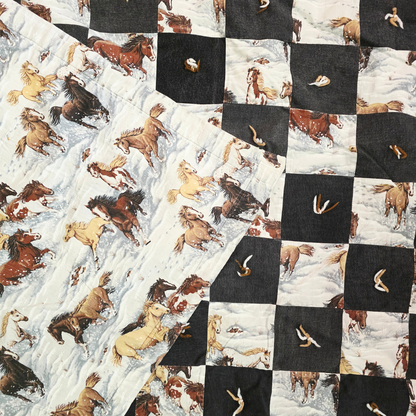 Design Your Own Quilt Coat - Horse Denim